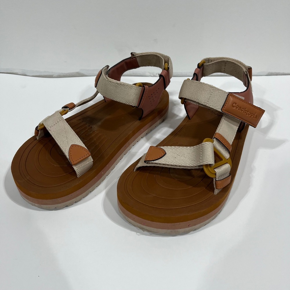 Coachtopia Strappy Sport Sandals Platform Adjustable Slides Womens 9 Open Toe - Picture 2 of 15